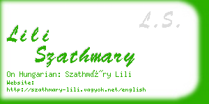 lili szathmary business card